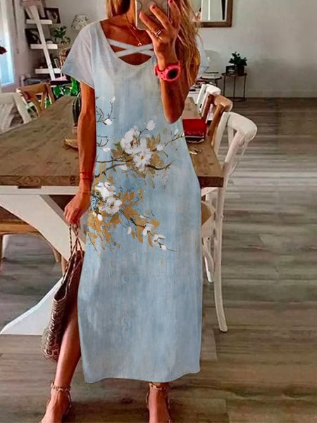 Floral Print Summer New Bestseller Women's Short Sleeve Knit Dress, Multicolor, Dresses
Floral Print Summer New Bestseller Women's Short Sleeve Knit Dress, Multicolor, Dresses