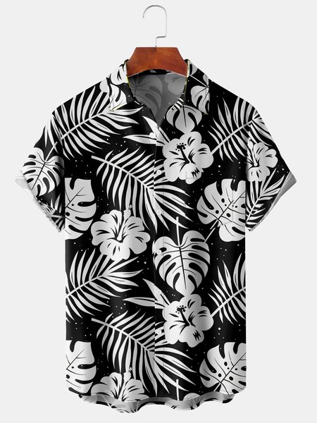 Men's Hibiscus Print Casual Breathable Hawaiian Short Sleeve Shirt, Black, Men's Floral shirt
Men's Hibiscus Print Casual Breathable Hawaiian Short Sleeve Shirt, Black, Men's Floral shirt