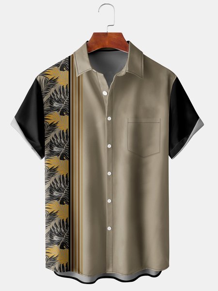 Men's Palm Leaf Print Casual Breathable Hawaiian Short Sleeve Shirt, Khaki, Men's Floral shirt
Men's Palm Leaf Print Casual Breathable Hawaiian Short Sleeve Shirt, Khaki, Men's Floral shirt