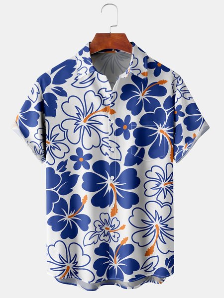 Hibiscus Graphic Men's Casual Short Sleeve Hawaiian Shirt, Blue, Men's Floral shirt
Hibiscus Graphic Men's Casual Short Sleeve Hawaiian Shirt, Blue, Men's Floral shirt