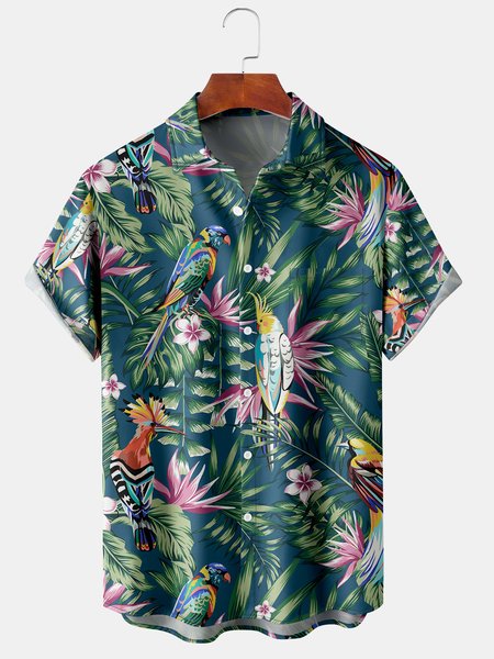Tropical Plant Graphic Men's Casual Short Sleeve Hawaiian Shirt, Green, Men's Floral shirt
Tropical Plant Graphic Men's Casual Short Sleeve Hawaiian Shirt, Green, Men's Floral shirt