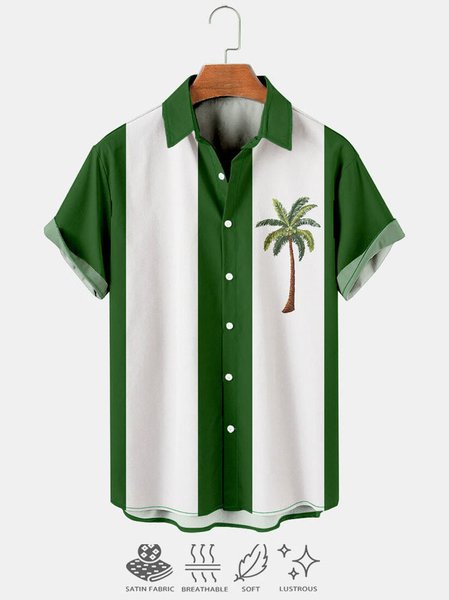 Men's Coconut Tree Print Casual Breathable Short Sleeve Hawaiian Shirt, Green, Men's Floral shirt
Men's Coconut Tree Print Casual Breathable Short Sleeve Hawaiian Shirt, Green, Men's Floral shirt