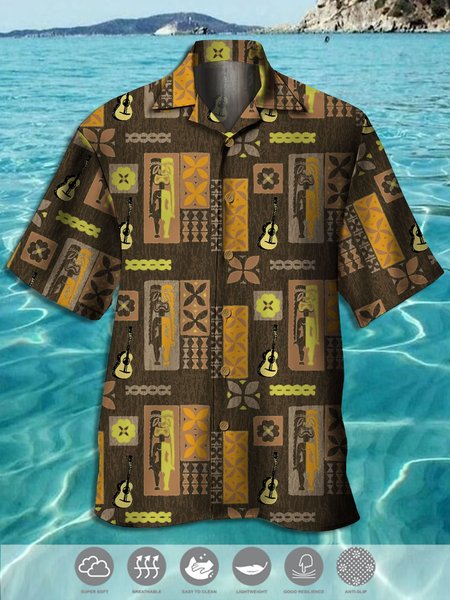 Men's Music Guitar Print Casual Breathable Fabric Hawaiian Short Sleeve Shirt, Coffee, Men's Floral shirt
Men's Music Guitar Print Casual Breathable Fabric Hawaiian Short Sleeve Shirt, Coffee, Men's Floral shirt