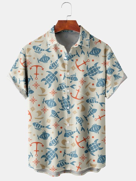 Men's Ocean Collection Print Casual Short Sleeve Hawaiian Shirt, Blue, Men's Floral shirt
Men's Ocean Collection Print Casual Short Sleeve Hawaiian Shirt, Blue, Men's Floral shirt