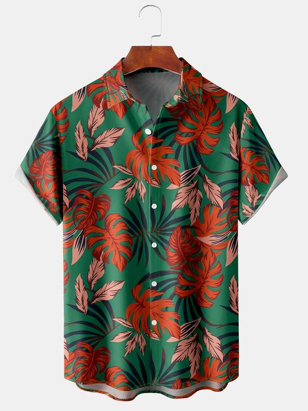Men's Botanical Print Casual Breathable Short Sleeve Hawaiian Shirt, Green, Men's Floral shirt
Men's Botanical Print Casual Breathable Short Sleeve Hawaiian Shirt, Green, Men's Floral shirt