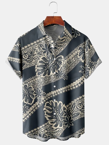 Men's Botanical Print Casual Breathable Short Sleeve Hawaiian Shirt, Deep gray, Men's Floral shirt
Men's Botanical Print Casual Breathable Short Sleeve Hawaiian Shirt, Deep gray, Men's Floral shirt