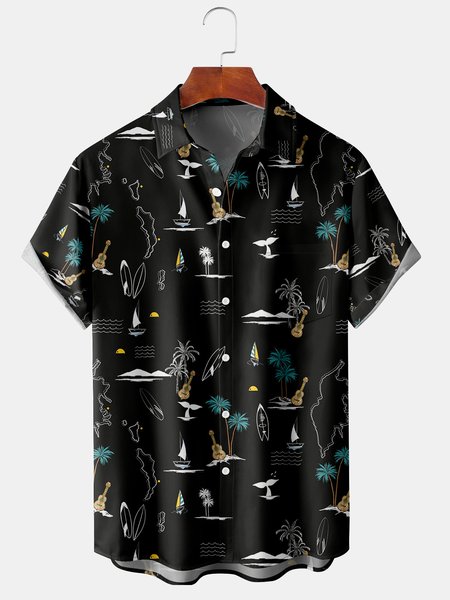 Men's Musical Coconut Tree Print Casual Breathable Hawaiian Short Sleeve Shirt, Black, Men's Floral shirt
Men's Musical Coconut Tree Print Casual Breathable Hawaiian Short Sleeve Shirt, Black, Men's Floral shirt