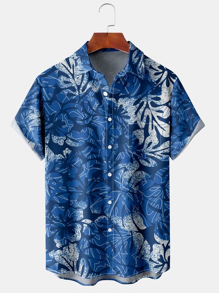 Men's Hibiscus Print Casual Breathable Hawaiian Short Sleeve Shirt, Blue, Men's Floral shirt
Men's Hibiscus Print Casual Breathable Hawaiian Short Sleeve Shirt, Blue, Men's Floral shirt