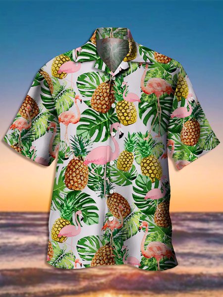 Men's Botanical Fruit Print Casual Breathable Short Sleeve Hawaiian Shirt, Green, Men's Floral shirt
Men's Botanical Fruit Print Casual Breathable Short Sleeve Hawaiian Shirt, Green, Men's Floral shirt