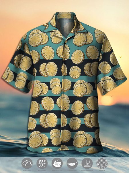 Men's Fruit Print Casual Moisture Absorbent Breathable Fabric Hawaiian Short Sleeve Shirt, Green, Men's Floral shirt
Men's Fruit Print Casual Moisture Absorbent Breathable Fabric Hawaiian Short Sleeve Shirt, Green, Men's Floral shirt