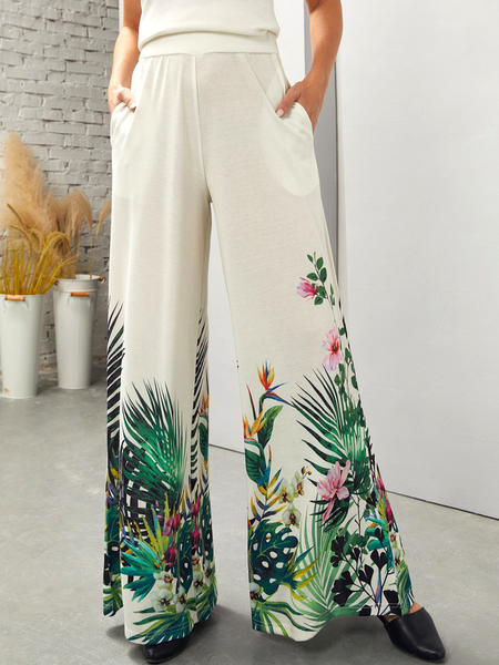White and Green Tropical Wide-Leg Trousers Leaves Vacation Denim Shorts, Apricot, Pants
White and Green Tropical Wide-Leg Trousers Leaves Vacation Denim Shorts, Apricot, Pants