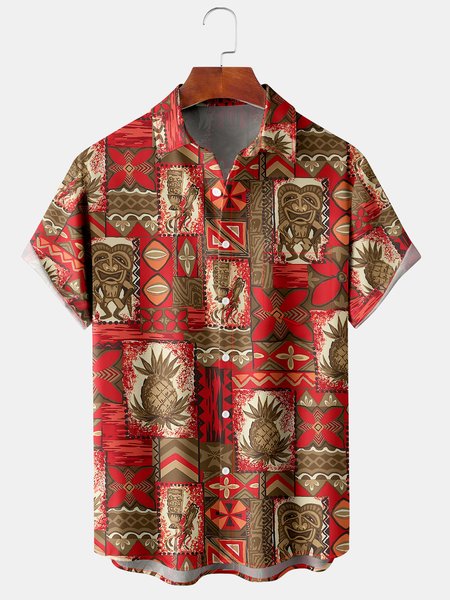 Vintage Hawaiian Graphic Men's Casual Short Sleeve Chest Pocket Shirt, Red, Men's Floral shirt
Vintage Hawaiian Graphic Men's Casual Short Sleeve Chest Pocket Shirt, Red, Men's Floral shirt