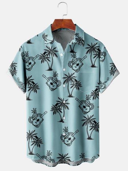 Men's Coconut Tree Music Print Casual Breathable Hawaiian Short Sleeve Shirt, Cyan, Men's Floral shirt
Men's Coconut Tree Music Print Casual Breathable Hawaiian Short Sleeve Shirt, Cyan, Men's Floral shirt