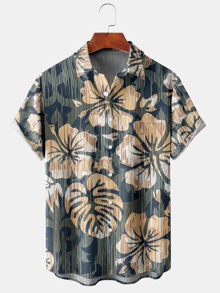 Men's Geometric Botanical Print Casual Breathable Short Sleeve Hawaiian Shirt, Yellow, Men's Floral shirt
Men's Geometric Botanical Print Casual Breathable Short Sleeve Hawaiian Shirt, Yellow, Men's Floral shirt