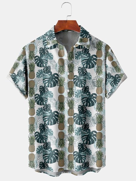 Men's Fruit Plant Print Casual Fabric Fashion Hawaiian Lapel Short Sleeve Shirt, Green, Men's Floral shirt
Men's Fruit Plant Print Casual Fabric Fashion Hawaiian Lapel Short Sleeve Shirt, Green, Men's Floral shirt