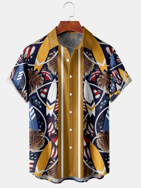 Men's Surfboard Printed Casual Fabric Fashion Hawaiian Lapel Short Sleeve Shirt, Yellow, Men's Floral shirt
Men's Surfboard Printed Casual Fabric Fashion Hawaiian Lapel Short Sleeve Shirt, Yellow, Men's Floral shirt