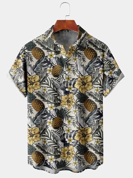 Tropical Fruit Graphic Men's Hawaiian Casual Short Sleeve Chest Pocket Shirt, Off white, Men's Floral shirt
Tropical Fruit Graphic Men's Hawaiian Casual Short Sleeve Chest Pocket Shirt, Off white, Men's Floral shirt