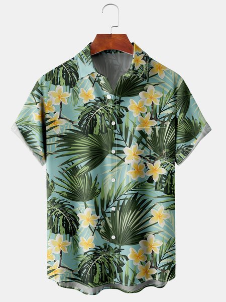 Tropical Plant Graphic Men's Casual Short Sleeve Chest Pocket Hawaiian Shirt, Green, Men's Floral shirt
Tropical Plant Graphic Men's Casual Short Sleeve Chest Pocket Hawaiian Shirt, Green, Men's Floral shirt
