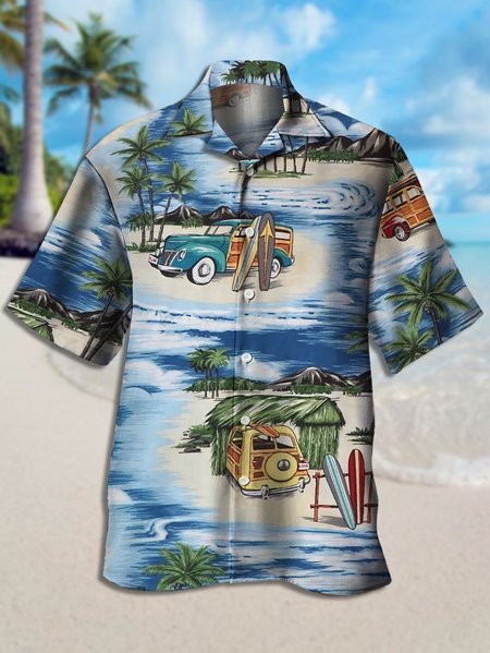 Mens Hawaiian Retro Cars Print Lapel Loose Short Sleeve Funky Aloha Shirts, Blue, Men's Floral shirt
Mens Hawaiian Retro Cars Print Lapel Loose Short Sleeve Funky Aloha Shirts, Blue, Men's Floral shirt