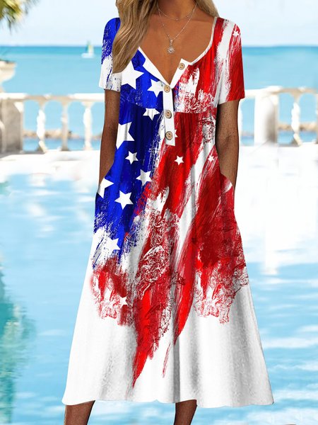 Gradient star American flag half open button pocket loose Long Dress Plus Size, Red-blue, Dresses
Gradient star American flag half open button pocket loose Long Dress Plus Size, Red-blue, Dresses