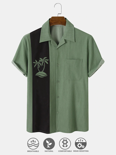 Cotton and Linen Style Hawaiian Coconut Tree Geometric Stripe Print Lapel Cozy Linen Shirt, As picture, Men's Floral shirt
Cotton and Linen Style Hawaiian Coconut Tree Geometric Stripe Print Lapel Cozy Linen Shirt, As picture, Men's Floral shirt