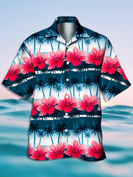 Men's Resort Botanical Print Casual Short Sleeve Hawaiian Shirt, Blue, Men's Floral shirt
Men's Resort Botanical Print Casual Short Sleeve Hawaiian Shirt, Blue, Men's Floral shirt