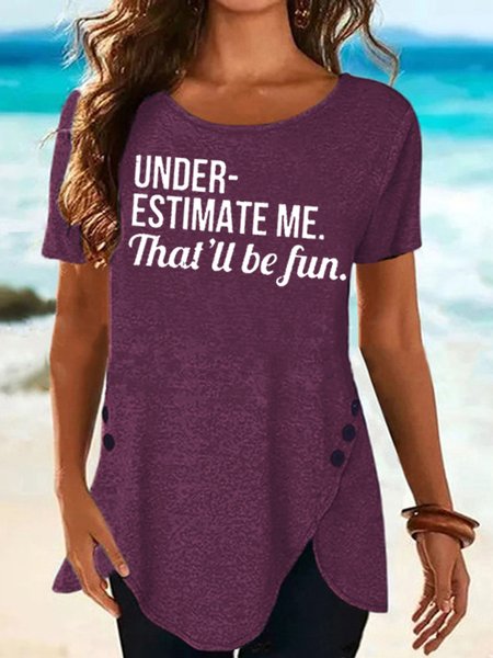 Womens Funny Understatement Me Casual Letter Short Sleeve T-Shirt, Wine red, T-shirts
Womens Funny Understatement Me Casual Letter Short Sleeve T-Shirt, Wine red, T-shirts