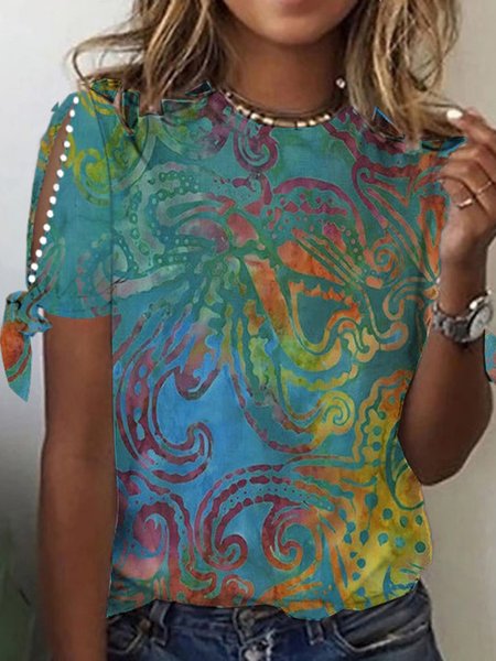 Casual Round Neck Regular Fit Short Sleeve T-Shirt, Multicolor, Shirts & Blouses
Casual Round Neck Regular Fit Short Sleeve T-Shirt, Multicolor, Shirts & Blouses