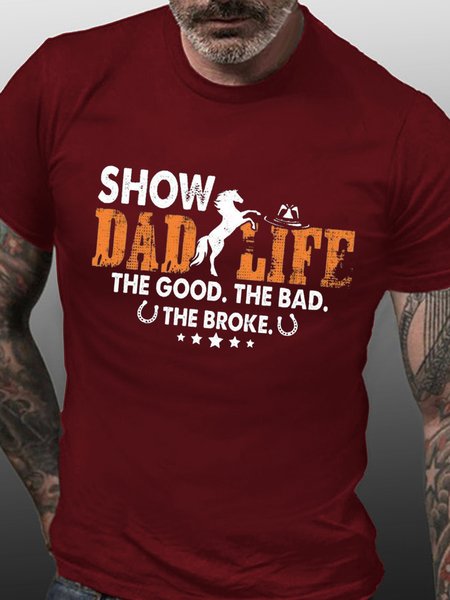 Show Dad Life The Good The Bad The Broke Crew Neck Cotton Casual Short Sleeve T-Shirt, Red, T-shirts
Show Dad Life The Good The Bad The Broke Crew Neck Cotton Casual Short Sleeve T-Shirt, Red, T-shirts