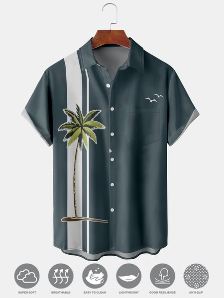 Men's Coconut Tree Print Casual Moisture Absorbent Breathable Fabric Hawaiian Short Sleeve Shirt, Royal blue, Men's Floral shirt
Men's Coconut Tree Print Casual Moisture Absorbent Breathable Fabric Hawaiian Short Sleeve Shirt, Royal blue, Men's Floral shirt