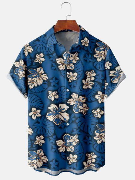 Men's Botanical Print Casual Short Sleeve Hawaiian Shirt, Blue, Men's Floral shirt
Men's Botanical Print Casual Short Sleeve Hawaiian Shirt, Blue, Men's Floral shirt