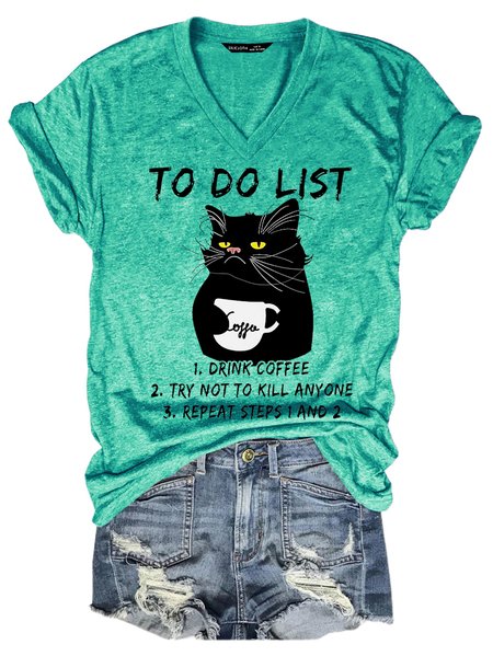 Funny Black To Do List Drink Coffee Cotton Blends Casual Short Sleeve T-Shirt, Green, T-shirts
Funny Black To Do List Drink Coffee Cotton Blends Casual Short Sleeve T-Shirt, Green, T-shirts