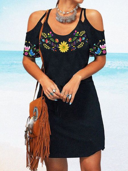 Folk pattern flower sling off shoulder vacation a swing short elastic Dress Plus Size, Black, Dresses
Folk pattern flower sling off shoulder vacation a swing short elastic Dress Plus Size, Black, Dresses