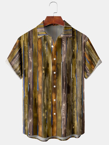 Men's Geometric Striped Print Casual Breathable Hawaiian Short Sleeve Shirt, Brown, Men's Floral shirt
Men's Geometric Striped Print Casual Breathable Hawaiian Short Sleeve Shirt, Brown, Men's Floral shirt