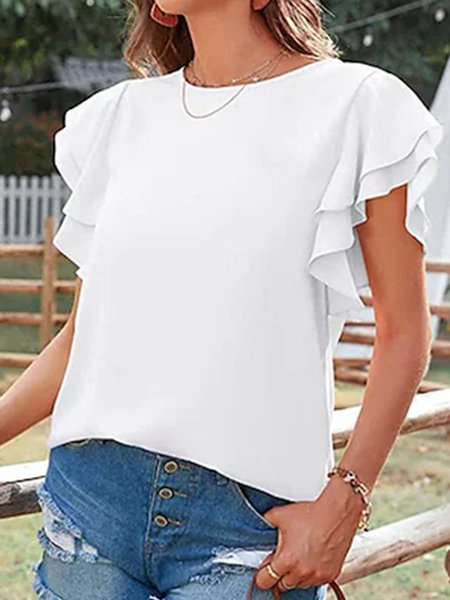 Cute Pattern Cartoon Crew Neck Loosen Short Sleeve Tops, White, Shirts & Blouses
Cute Pattern Cartoon Crew Neck Loosen Short Sleeve Tops, White, Shirts & Blouses