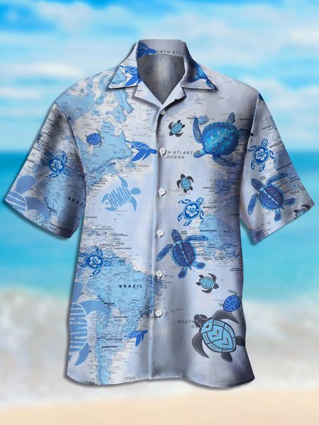 Mens funky Map Sea Turtles Print Casual Breathable Short Sleeve Aloha Shirt, Blue, Men's Floral shirt
Mens funky Map Sea Turtles Print Casual Breathable Short Sleeve Aloha Shirt, Blue, Men's Floral shirt