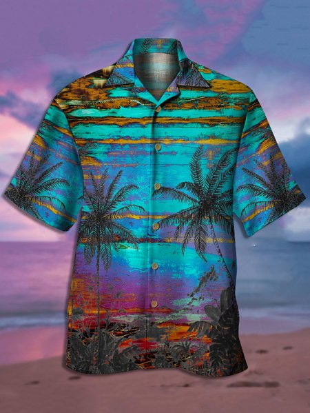 Men's Marine Element Print Casual Fabric Fashion Hawaiian Collar Short Sleeve Shirt, Green, Men's Floral shirt
Men's Marine Element Print Casual Fabric Fashion Hawaiian Collar Short Sleeve Shirt, Green, Men's Floral shirt