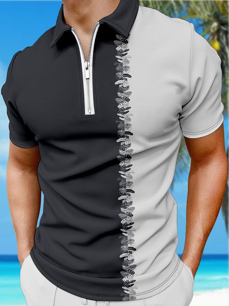 Holiday Style Hawaiian Series Plant Flower Leaf Element Pattern Lapel Short-Sleeved Polo Print Top, Black-grey, Men's t-shirts
Holiday Style Hawaiian Series Plant Flower Leaf Element Pattern Lapel Short-Sleeved Polo Print Top, Black-grey, Men's t-shirts