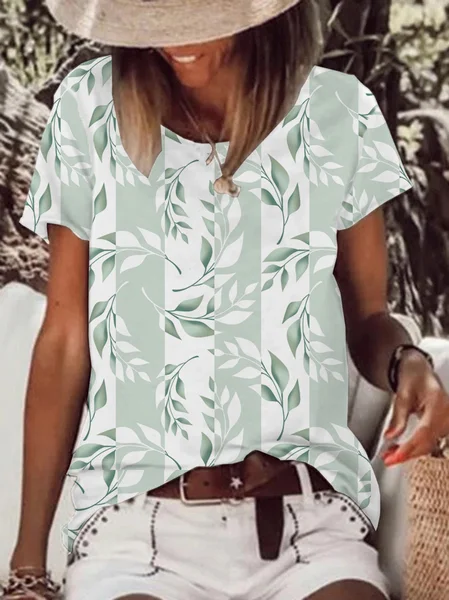 Floral Regular Fit Crew Neck Short Sleeve T-Shirt, Lightgreen, Shirts & Blouses
Floral Regular Fit Crew Neck Short Sleeve T-Shirt, Lightgreen, Shirts & Blouses