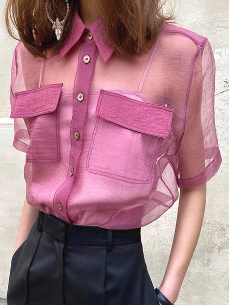 Summer Lightweight Plain Simple Short Sleeve Daily Blouse, Rose red, Blouses and Shirts
Summer Lightweight Plain Simple Short Sleeve Daily Blouse, Rose red, Blouses and Shirts