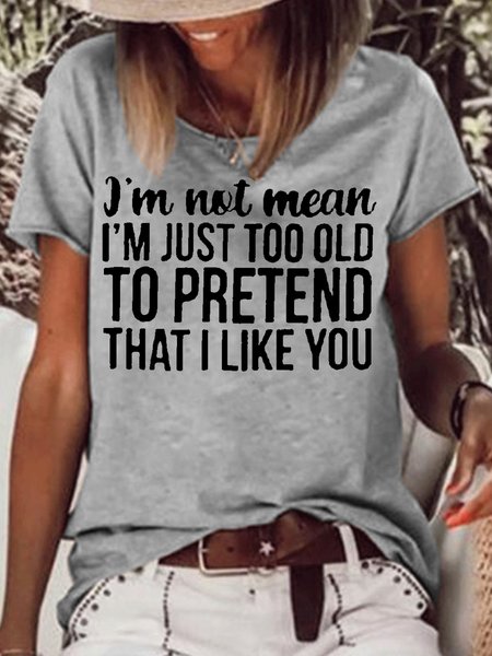 Womens Funny Letter Too Old To Pretend That I Like Casual Short Sleeve T-Shirt, Gray, T-shirts
Womens Funny Letter Too Old To Pretend That I Like Casual Short Sleeve T-Shirt, Gray, T-shirts