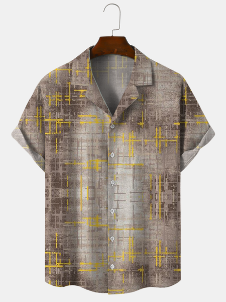 Cotton and Linen Style Abstract Geometric Stripe Print Cozy Linen Shirt, As picture, Men's Floral shirt
Cotton and Linen Style Abstract Geometric Stripe Print Cozy Linen Shirt, As picture, Men's Floral shirt
