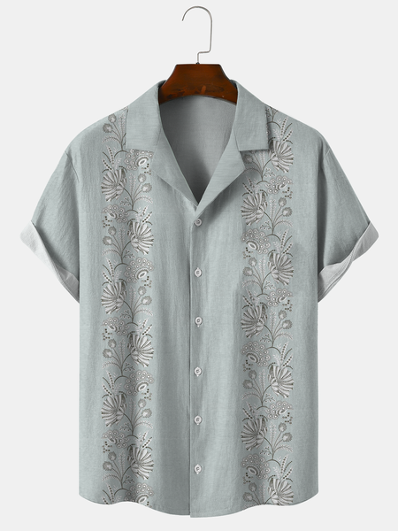 Cotton and Linen Botanical Floral Print Cozy Linen Shirt, As picture, Men's Floral shirt
Cotton and Linen Botanical Floral Print Cozy Linen Shirt, As picture, Men's Floral shirt