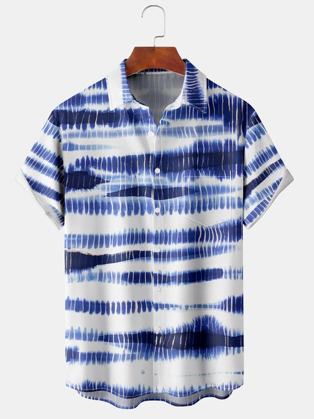Gradient Graphic Short Sleeve Casual Chest Pocket Men's Shirt, Blue, Men's Floral shirt
Gradient Graphic Short Sleeve Casual Chest Pocket Men's Shirt, Blue, Men's Floral shirt
