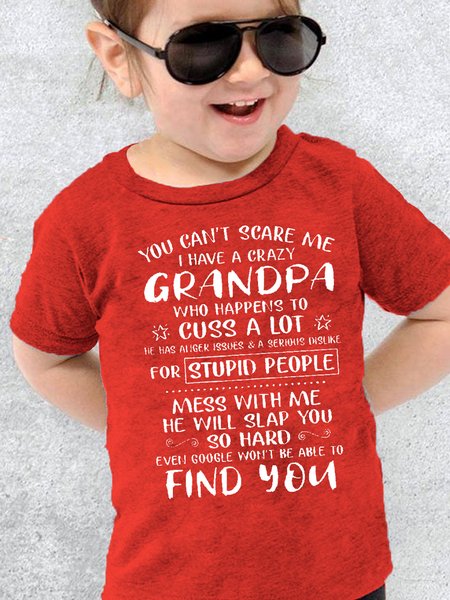 Funny Kids T-shirt, Red, Kids