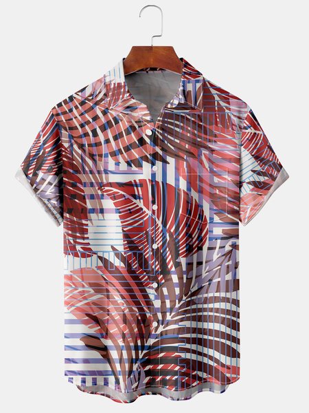 Tropical Plant Graphic Men's Hawaiian Short Sleeve Chest Pocket Shirt, Red, Men's Floral shirt
Tropical Plant Graphic Men's Hawaiian Short Sleeve Chest Pocket Shirt, Red, Men's Floral shirt