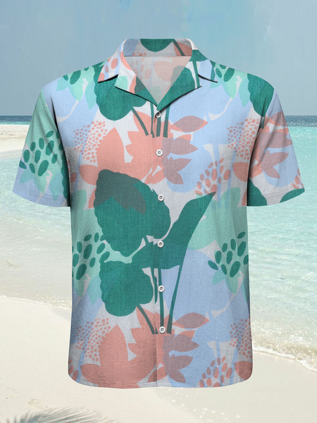 Cotton and linen plant floral print comfortable linen shirt, As picture, Shirts & Blouse
Cotton and linen plant floral print comfortable linen shirt, As picture, Shirts & Blouse