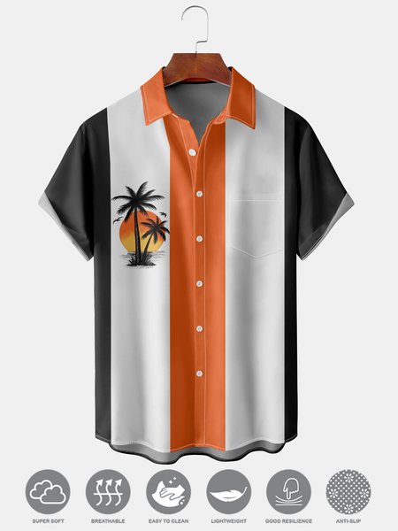 Men's Floral Stripe Print Moisture Wicking Fabric Fashion Pocket Hawaiian Lapel Short Sleeve Shirt, Black, Men's Floral shirt
Men's Floral Stripe Print Moisture Wicking Fabric Fashion Pocket Hawaiian Lapel Short Sleeve Shirt, Black, Men's Floral shirt