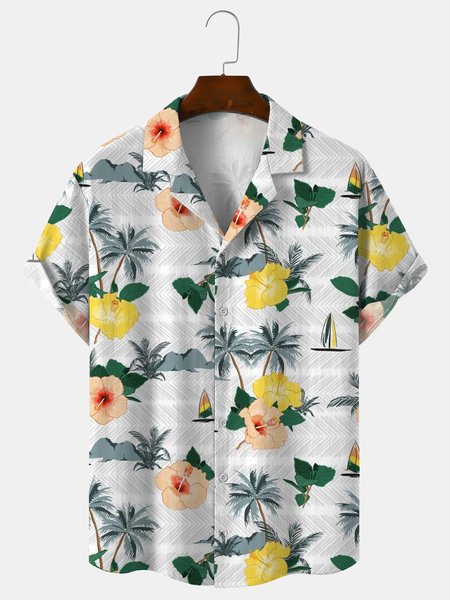 Cotton And Linen Holiday Leisure Short-sleeved Shirt, As picture, Men's Floral shirt
Cotton And Linen Holiday Leisure Short-sleeved Shirt, As picture, Men's Floral shirt