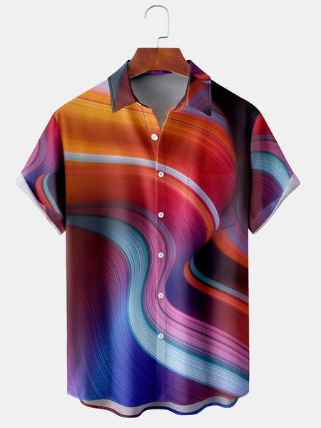 Colorful Gradient Graphic Men's Casual Short Sleeve Chest Pocket Shirt, Blue, Men's Floral shirt
Colorful Gradient Graphic Men's Casual Short Sleeve Chest Pocket Shirt, Blue, Men's Floral shirt